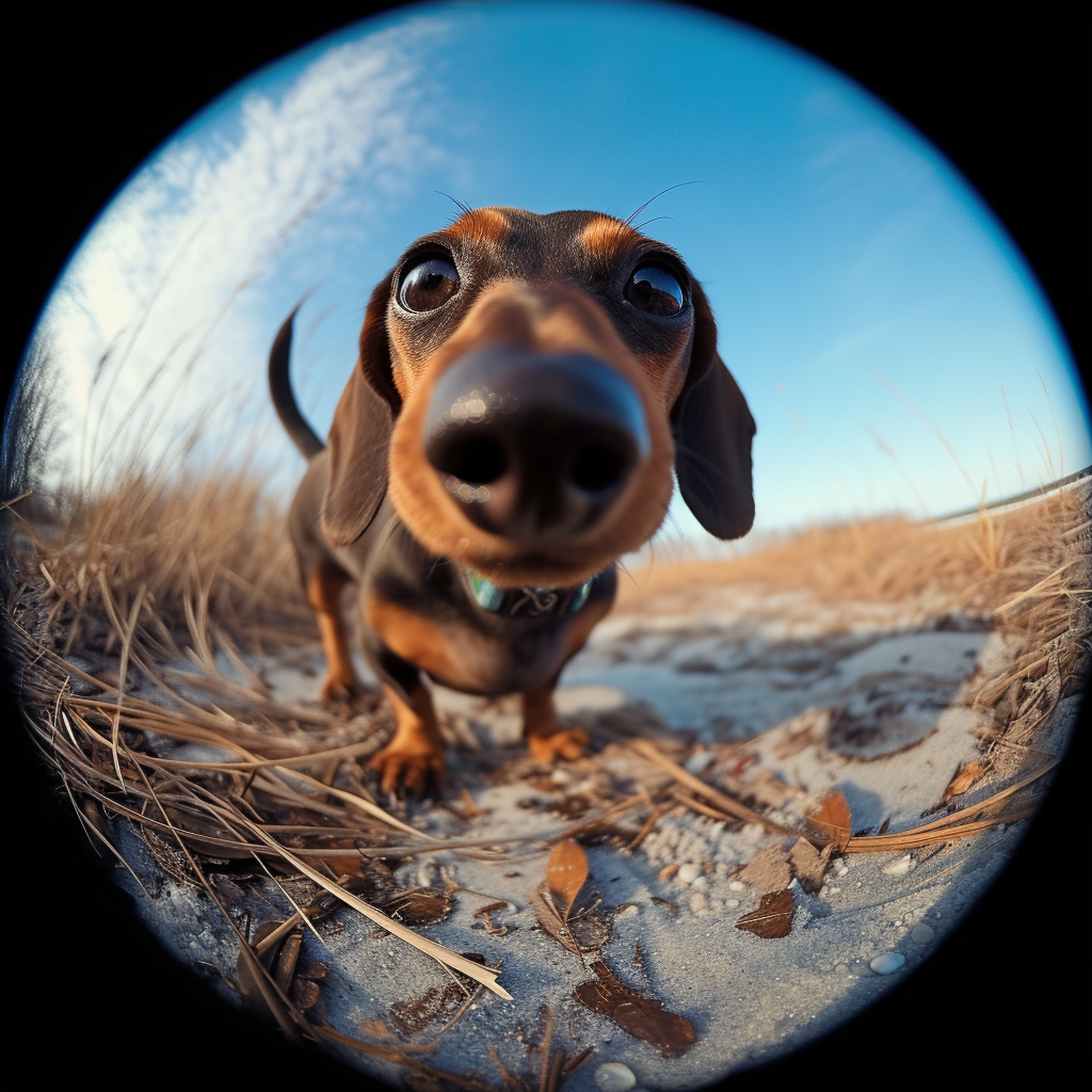 Dachshund Breed Dog Wide Angle Lens