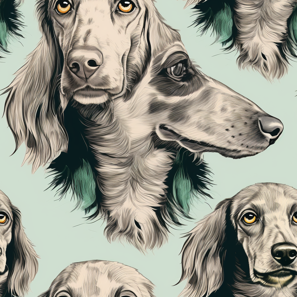 Dachshund face isolated art sketch