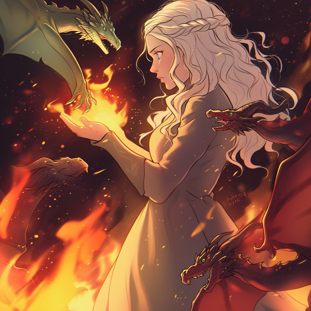 Daenerys Dragons Magic Hatch Flames