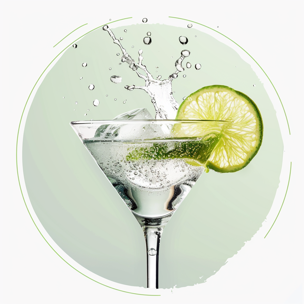 Daiquiri cocktail with lime slice