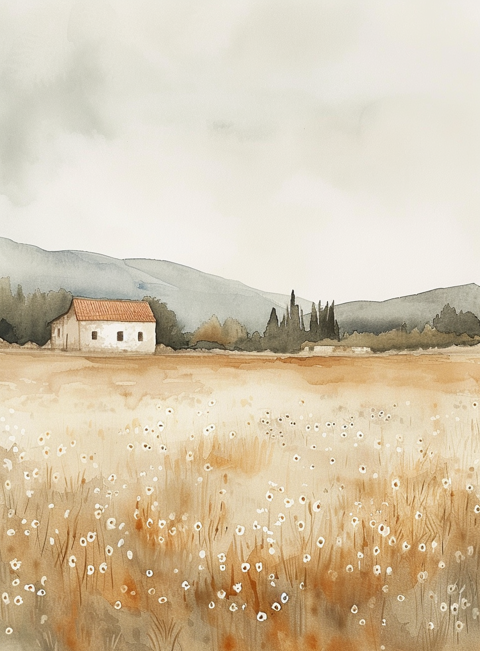 Daisy Field Barn House Jerusalem Greek Landscape