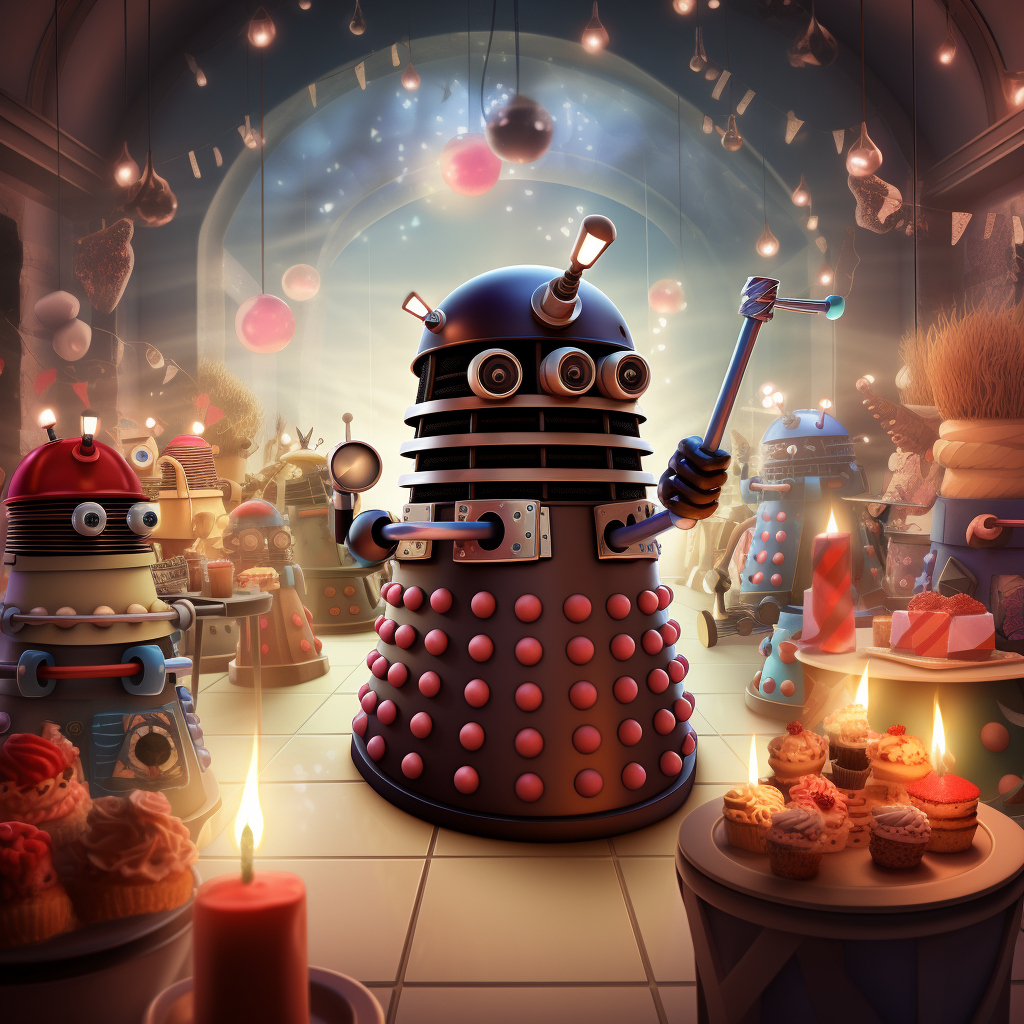 Cute Dalek at a Birthday Party