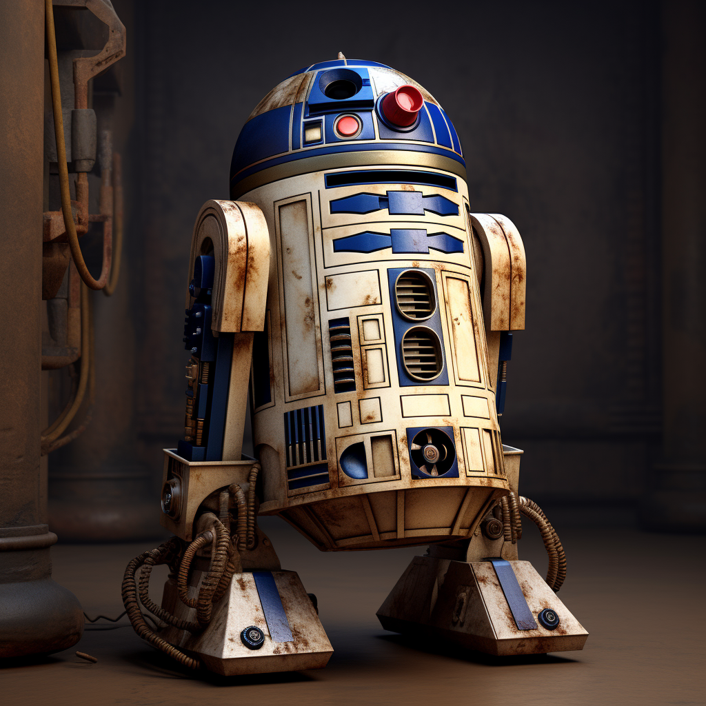 Dalek-R2D2 hybrid robot image