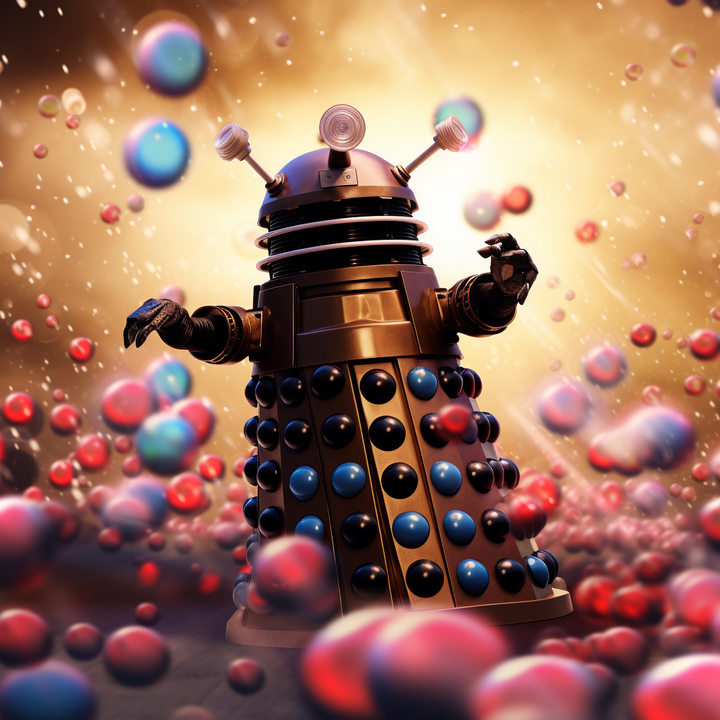 Dalek shooting bubbles clipart image