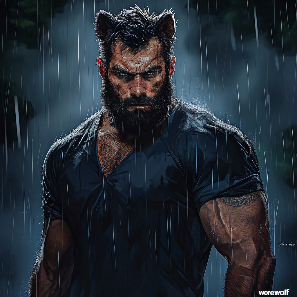 Dan Bilzerian as a werewolf character