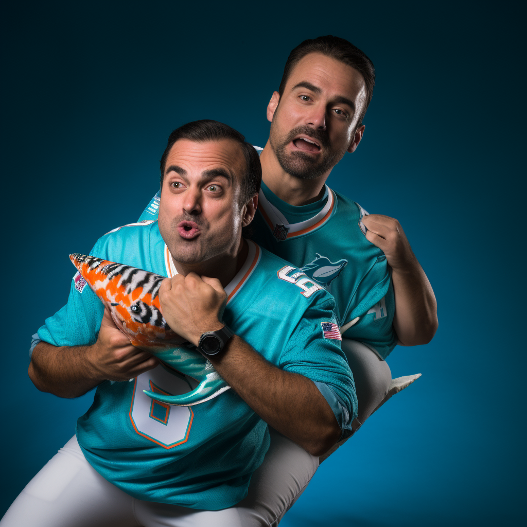 Dan Lebatard and Stugotz as Dolphins