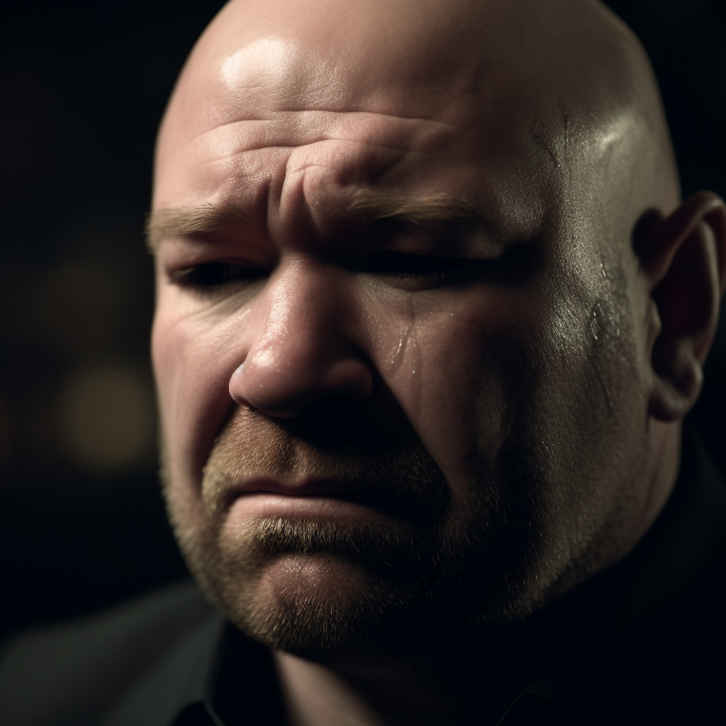 Dana White looking sad and crying