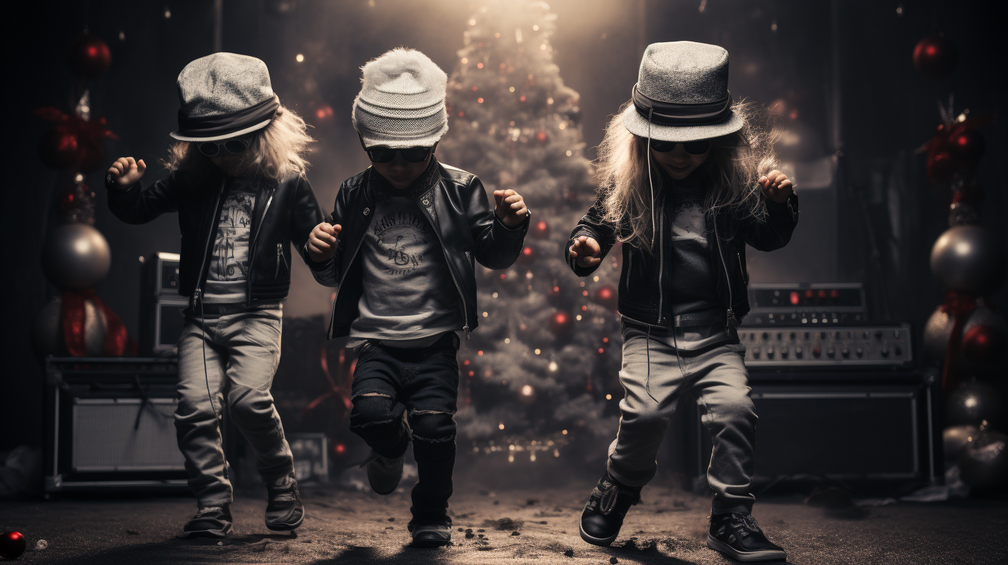 Quirky children dancing as Santa ?