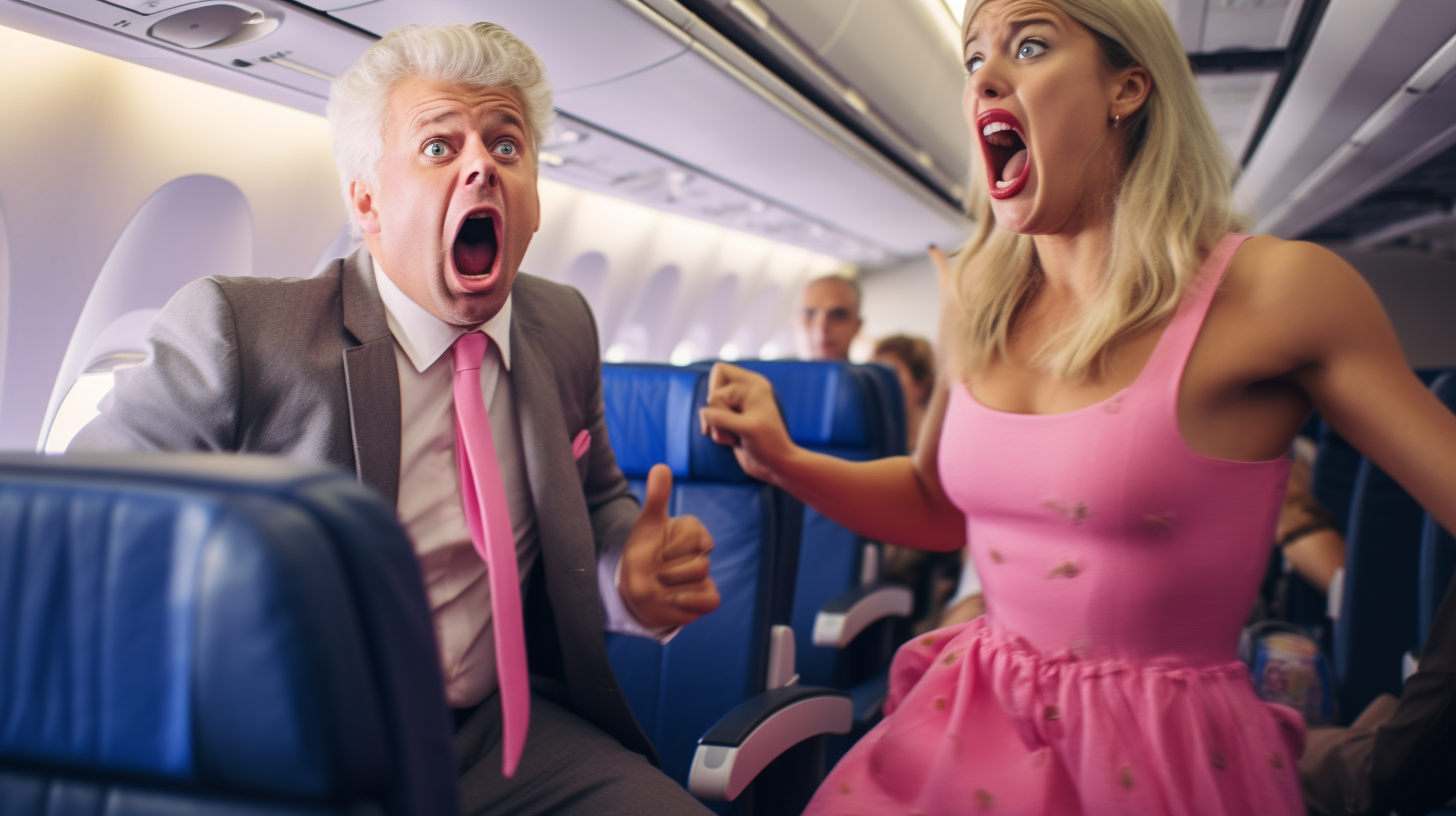 Dancing Passenger on Plane