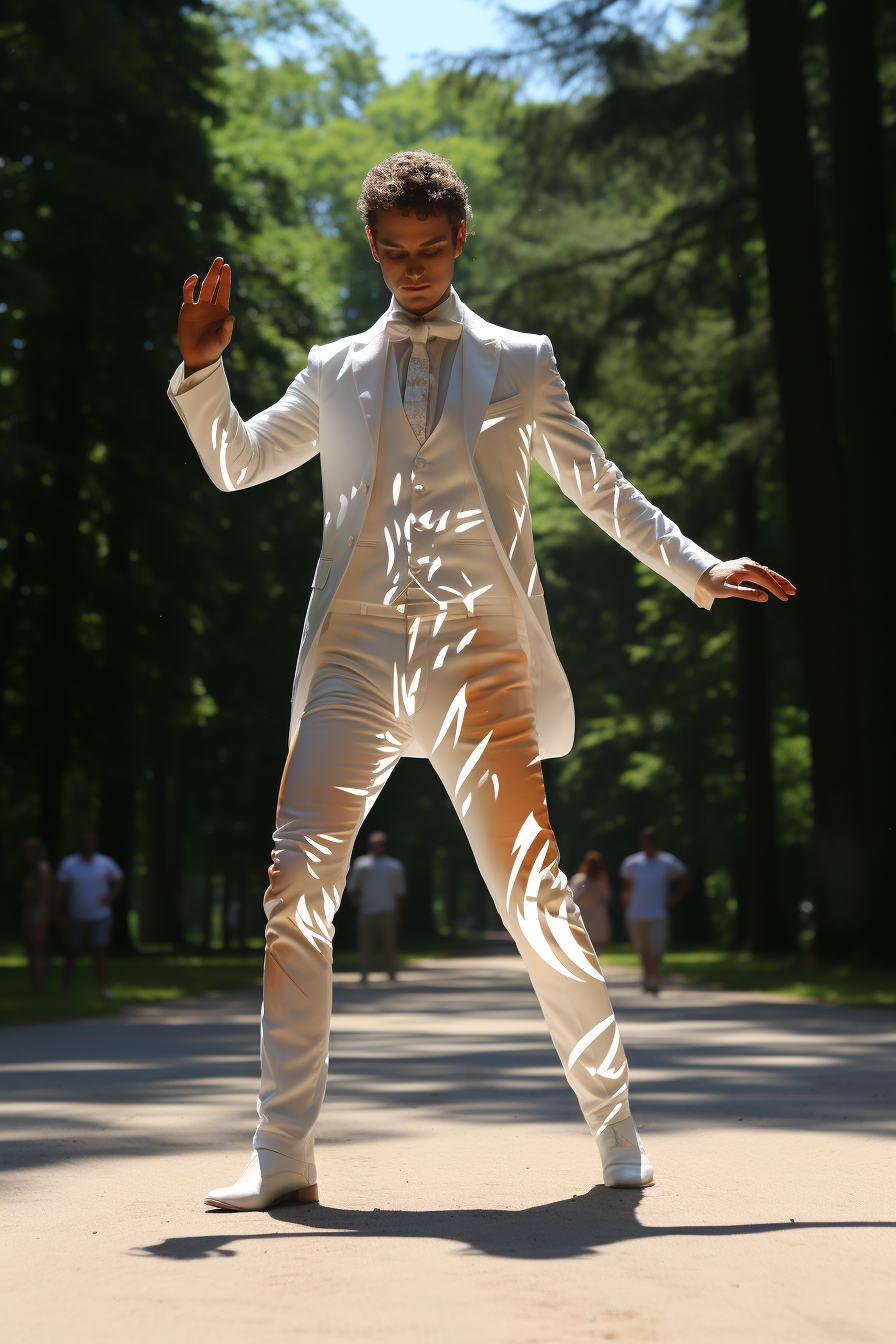 Shadow of Dancing Poet in Tsarskoe Selo