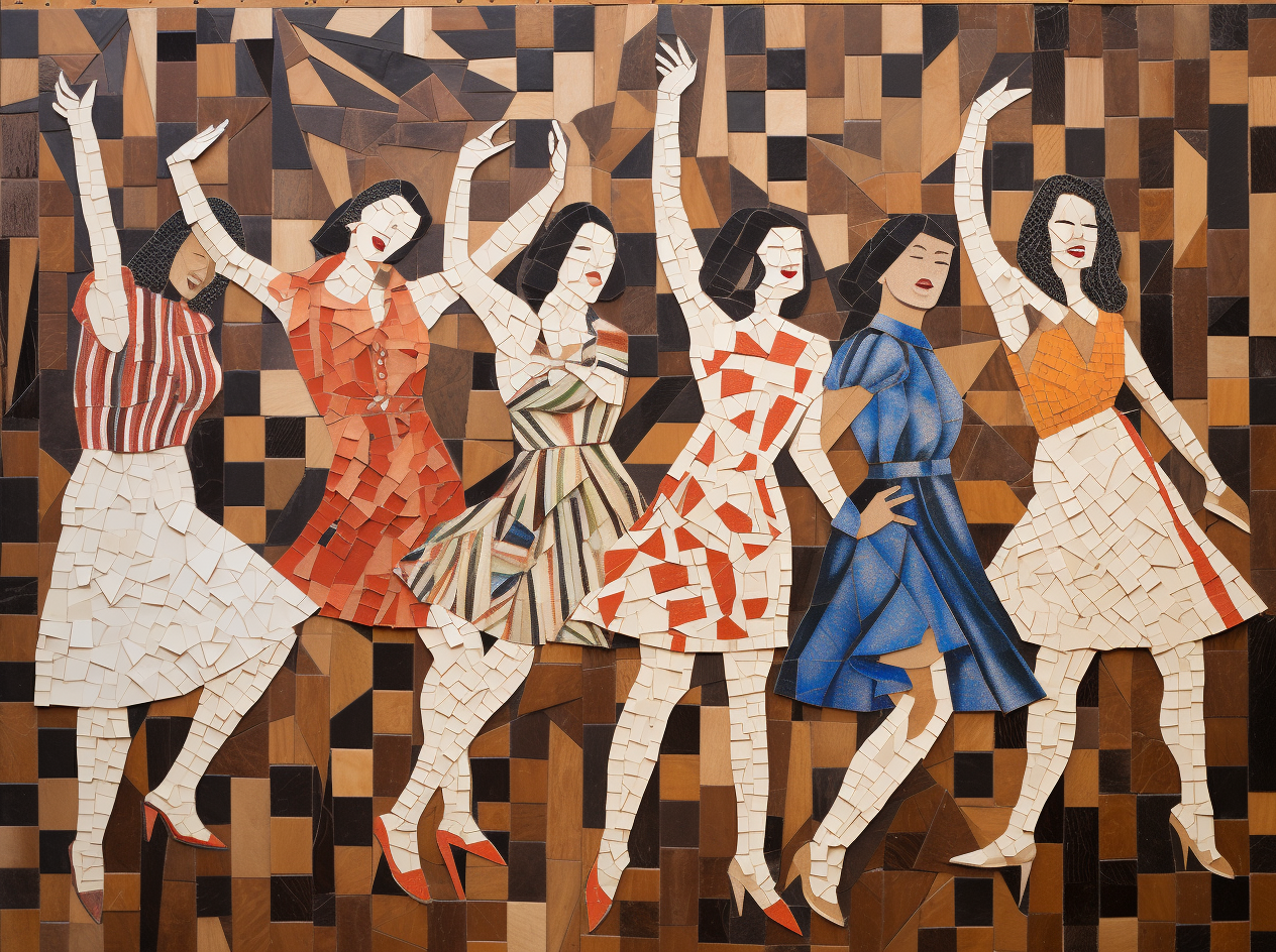 Group of women dancing joyfully