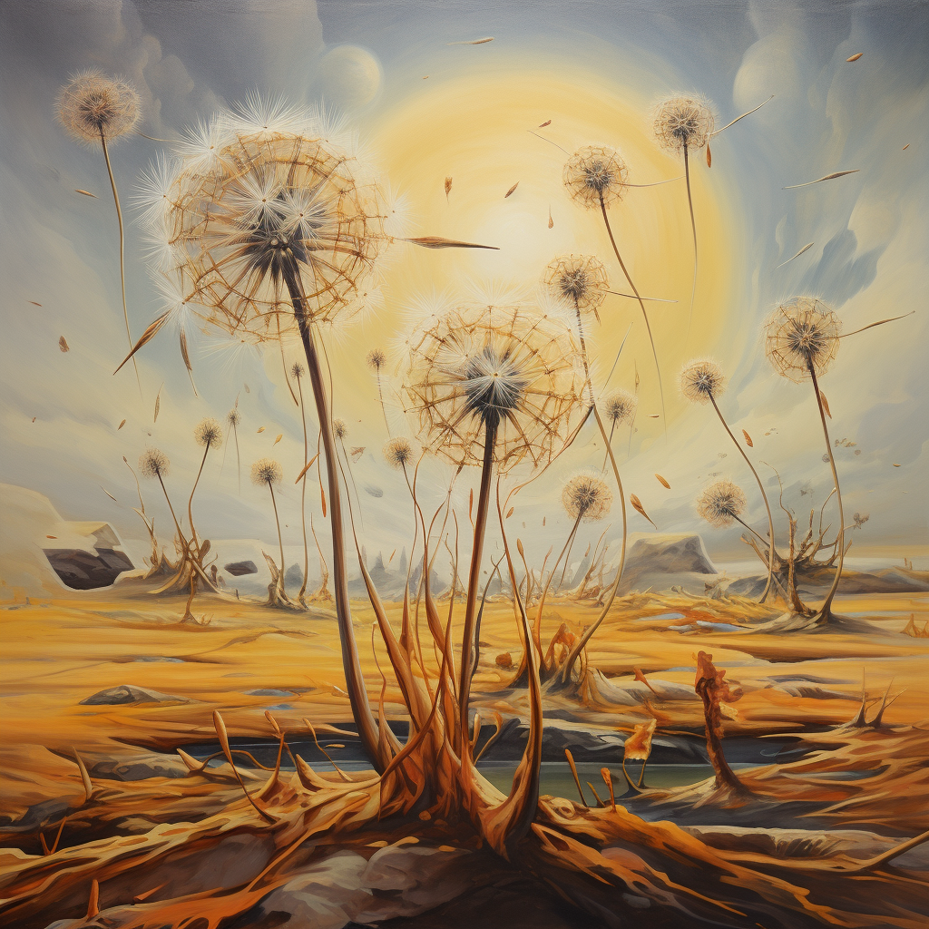 Dandelion Seed Pods on Alien Planet