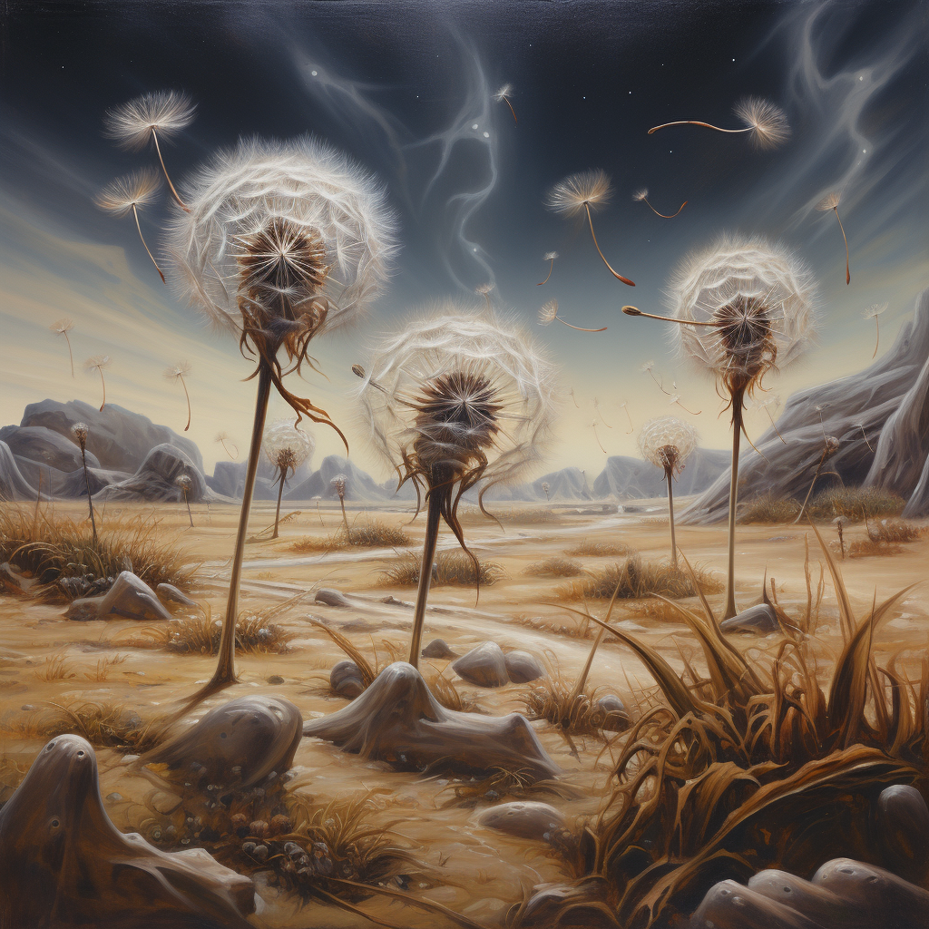 Dandelion Seed Pods on Alien Planet