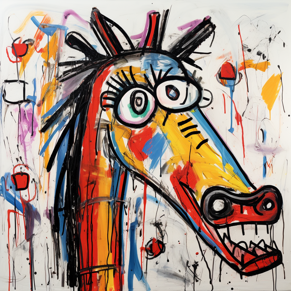 Unique Daniel Johnston horse artwork