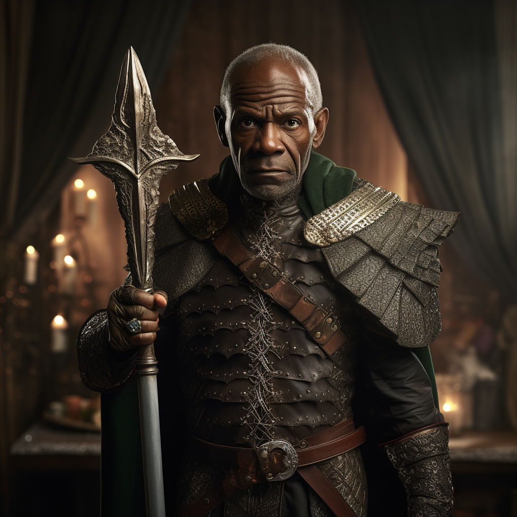 Danny Glover Elf with Rapier Sword and Shield