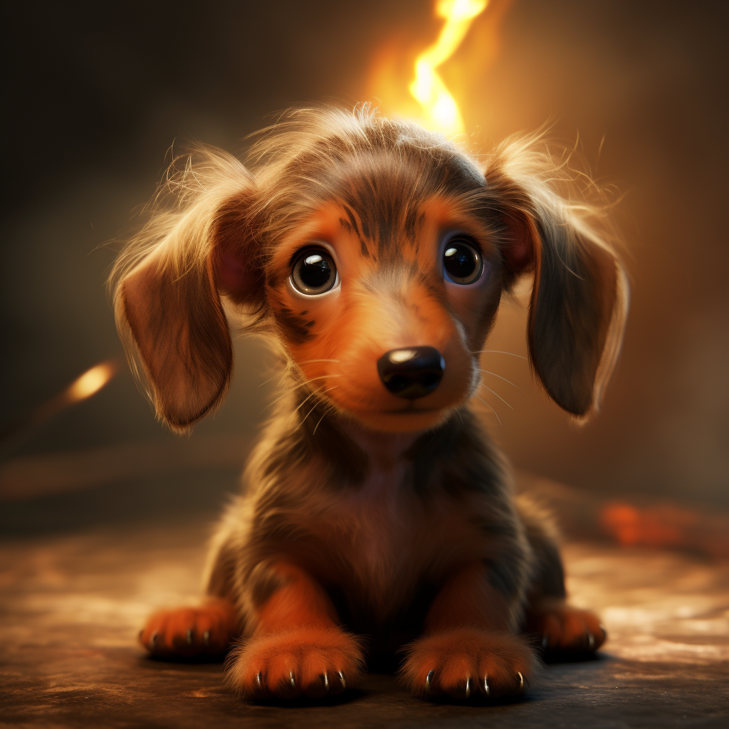 Dapple Brown Dachshund with Smudge - Cute Puppy