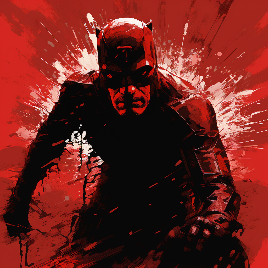 Daredevil Comic Cover in Frank Miller Style