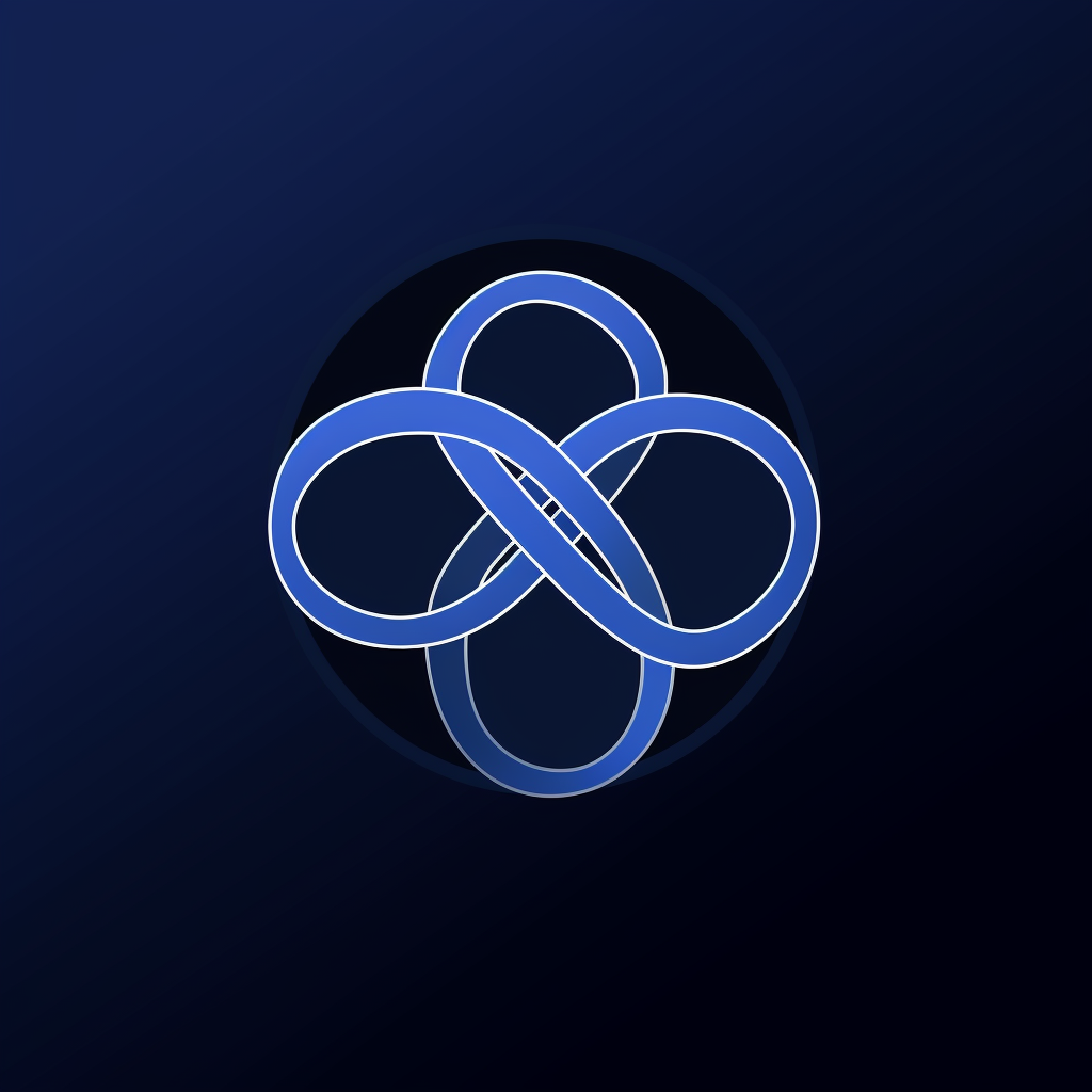 Dark blue flat logo with Instant Search