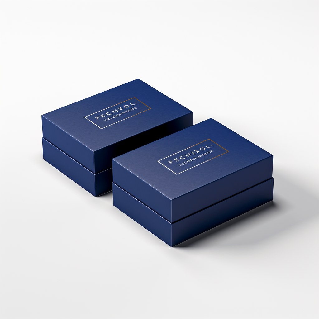 Dark blue small box mockups