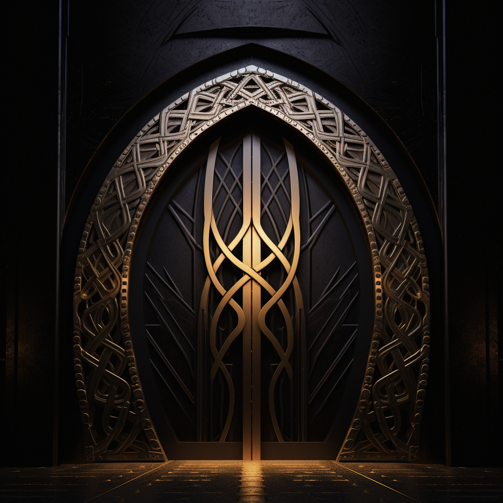 Entrance to an Enigmatic Dark Cathedral