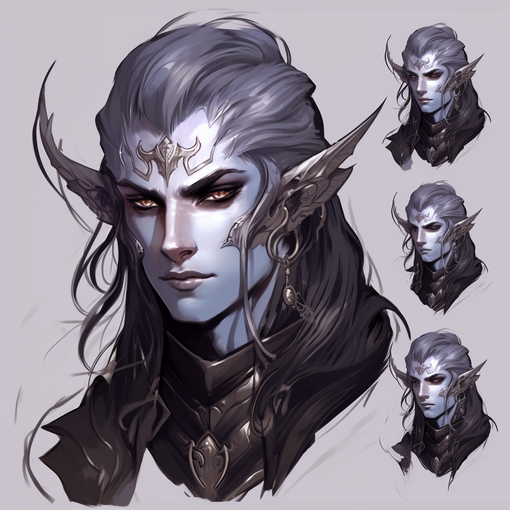 Dark Elf Male Adoptable Headshot