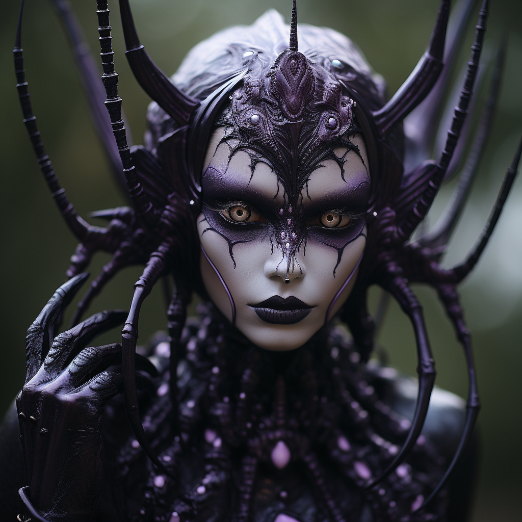 Portrait of Dark Elf Spider Priestess