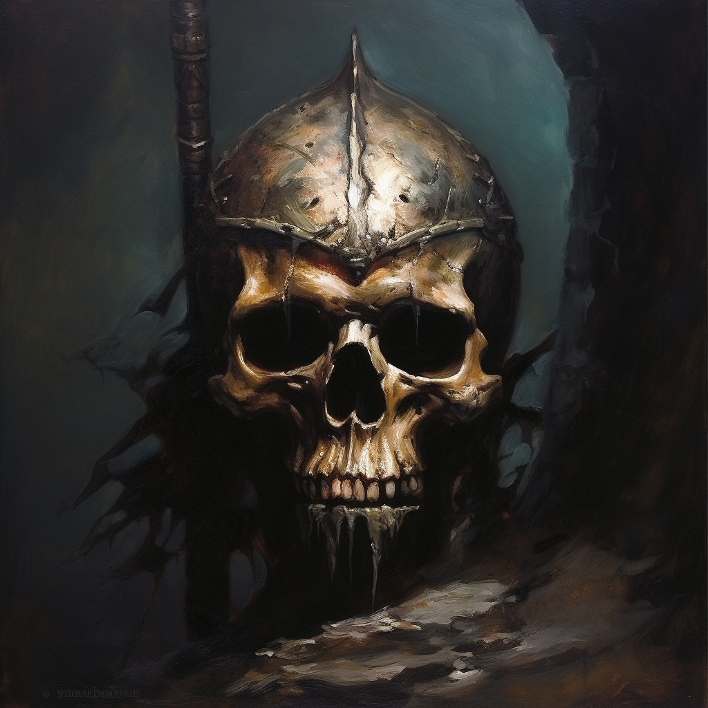 Unique Dark Fantasy Skull Art