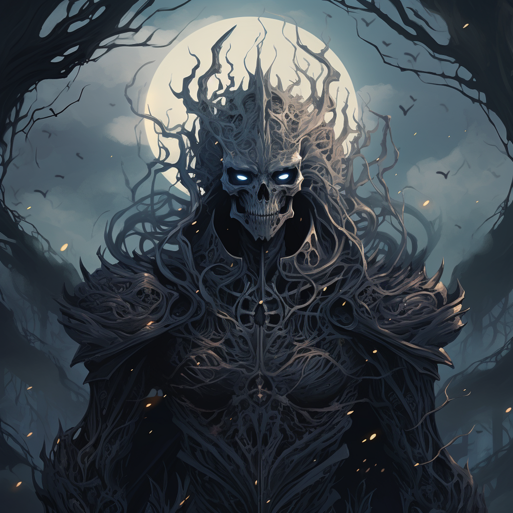 Dark fantasy skeleton art