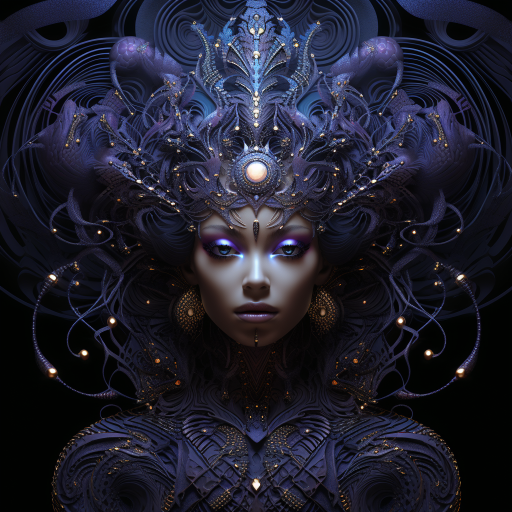 Beautiful dark feminine patterns with goddess energy