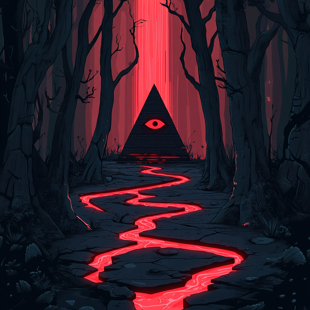 Dark Forest Medieval Pyramid Game Art