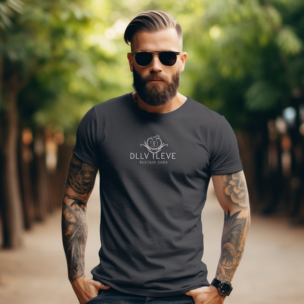 Dark gray Bella Canvas mockup t-shirt