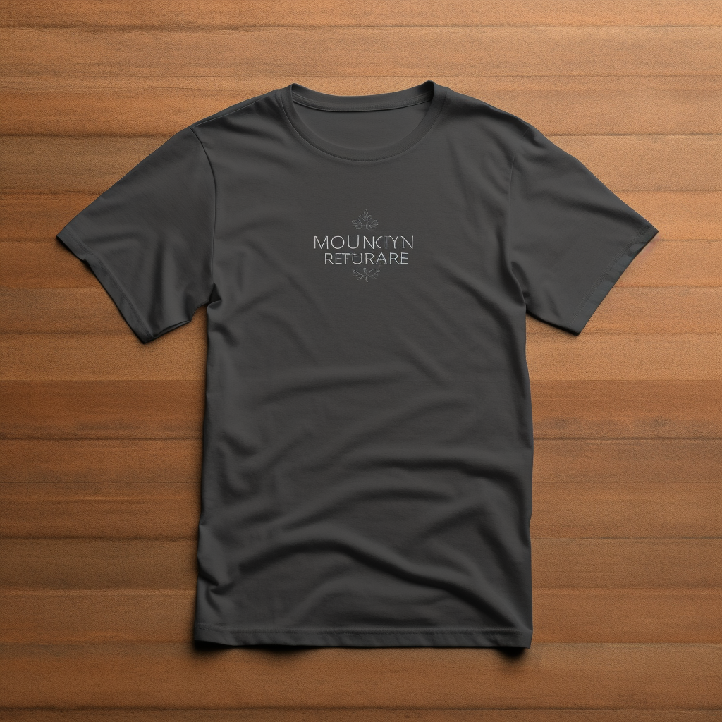 Dark gray T shirt mockup