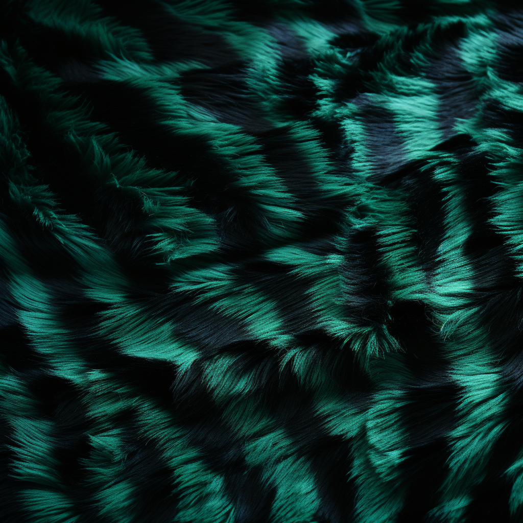 Tiger fur texture in dark green and black stripes