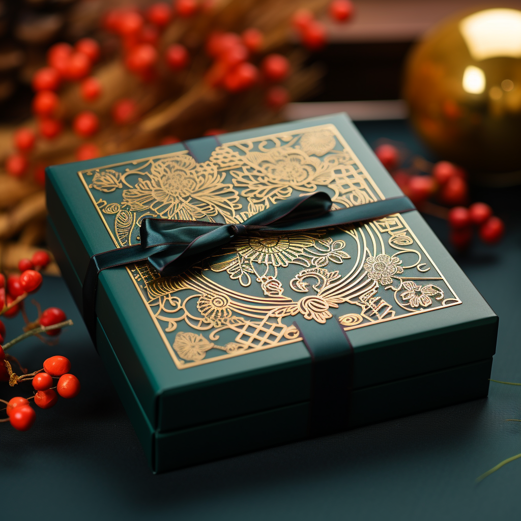 Dark Green Chinese New Year Gift Box