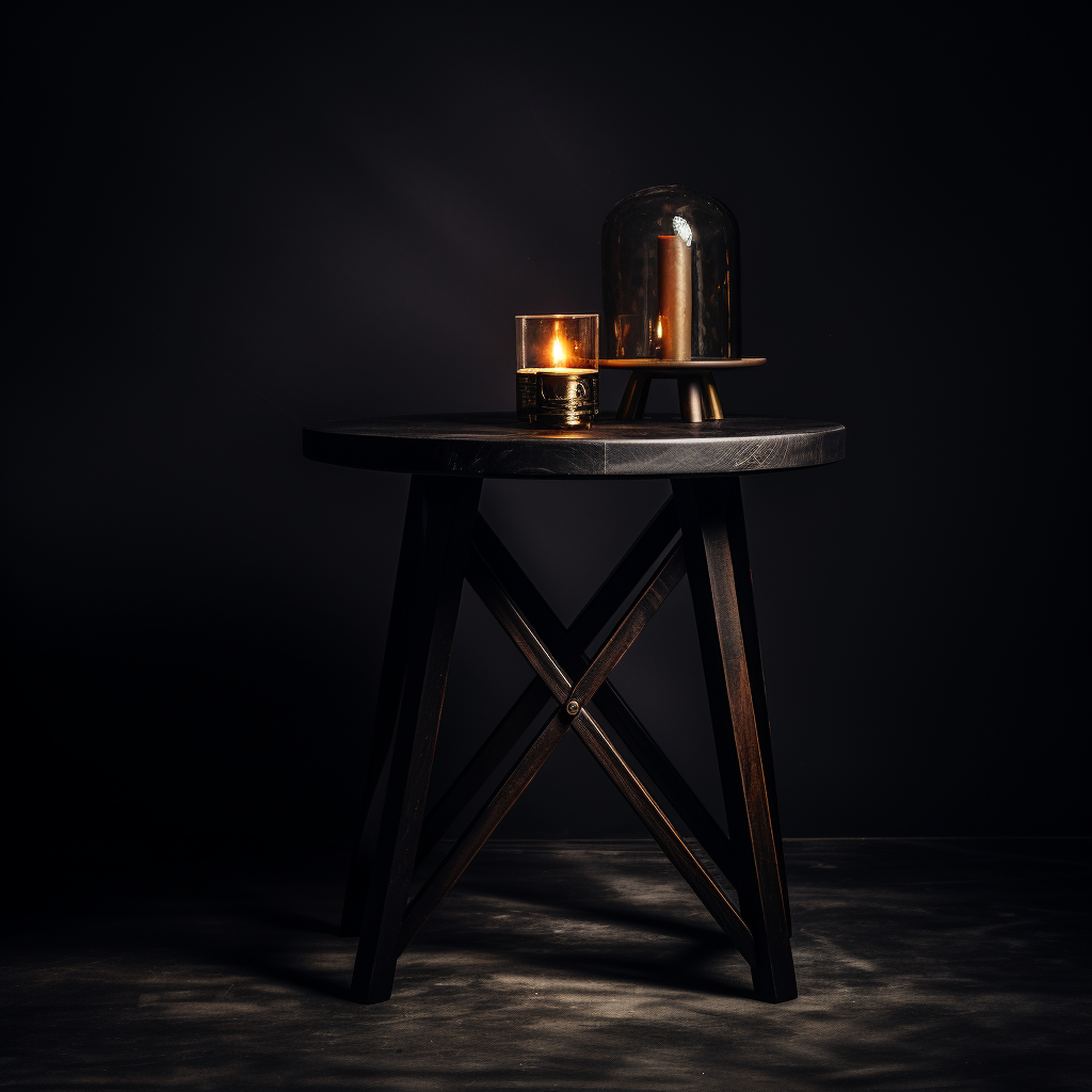 Dark Modern Wooden Side Table