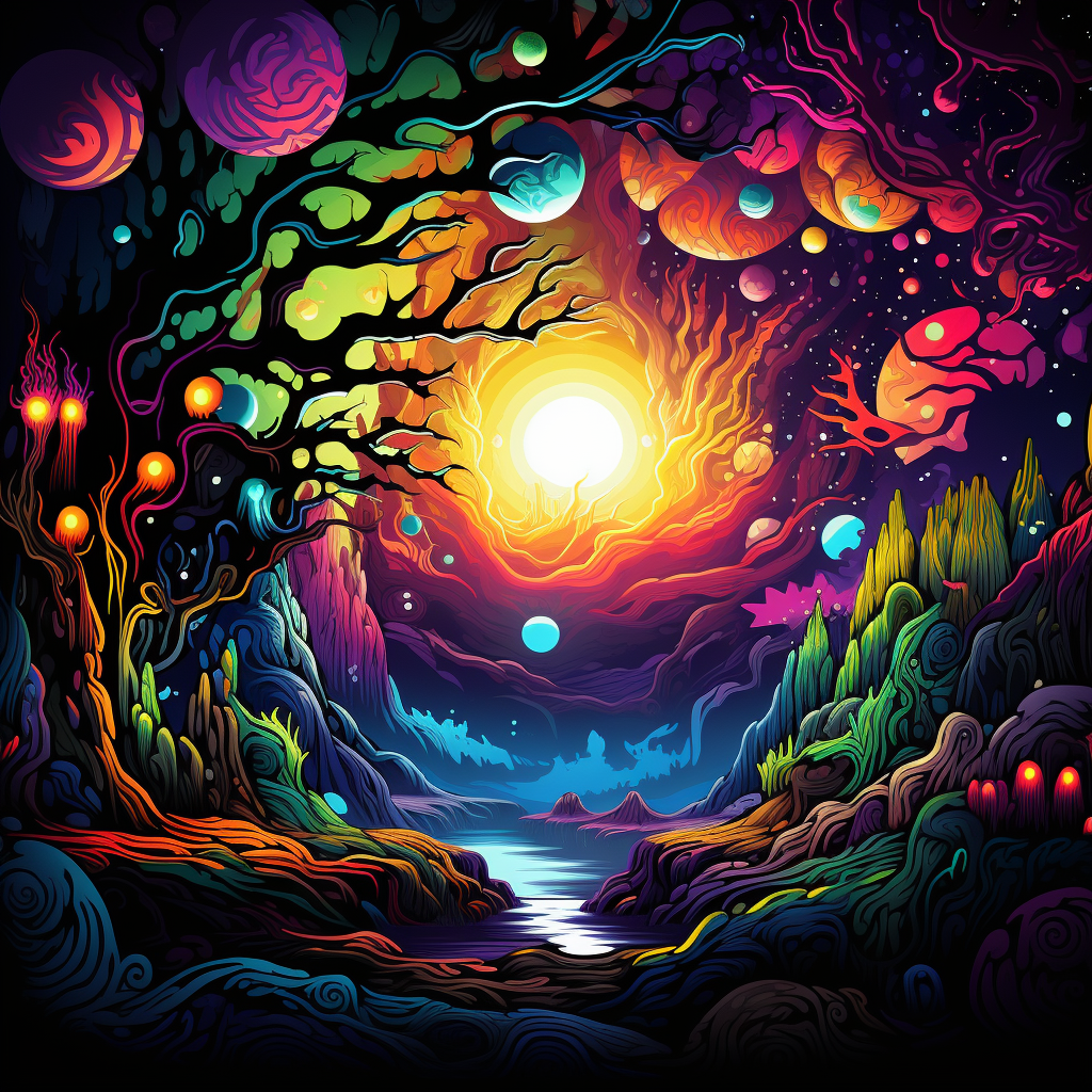 Dark psychedelic background image