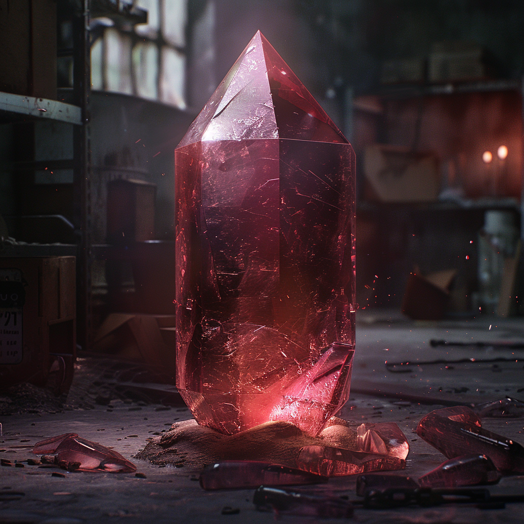 crystal gem emitting red energy