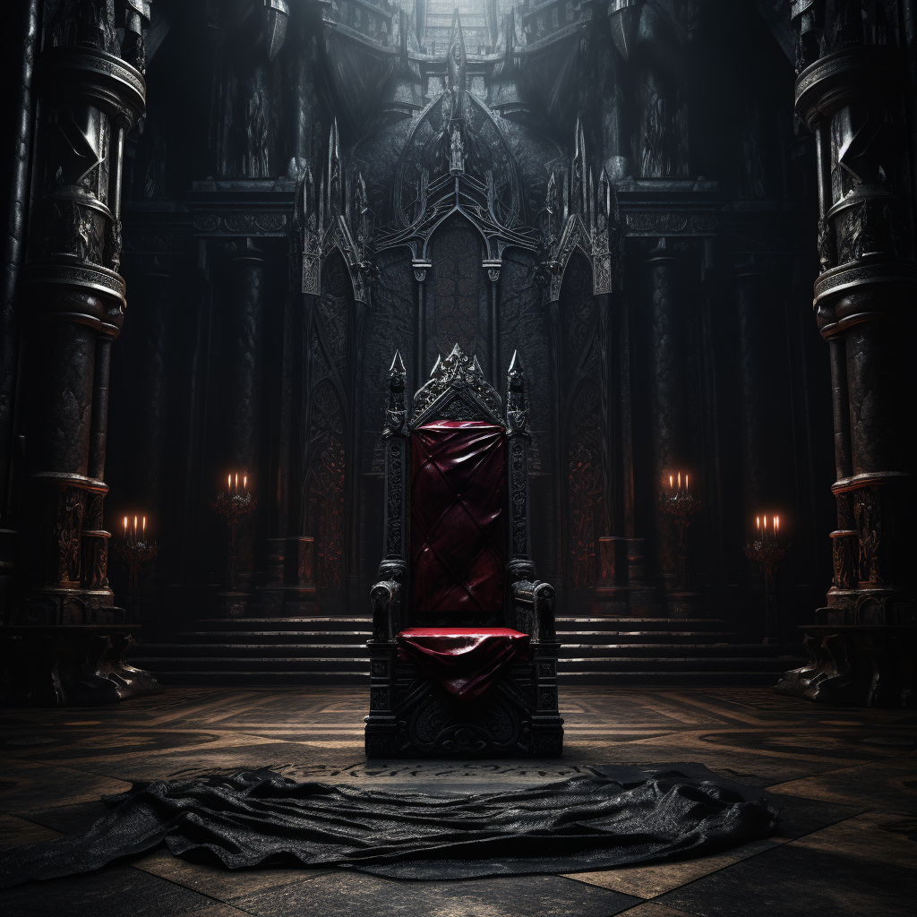 Ancient and Empty Dark Throne Room