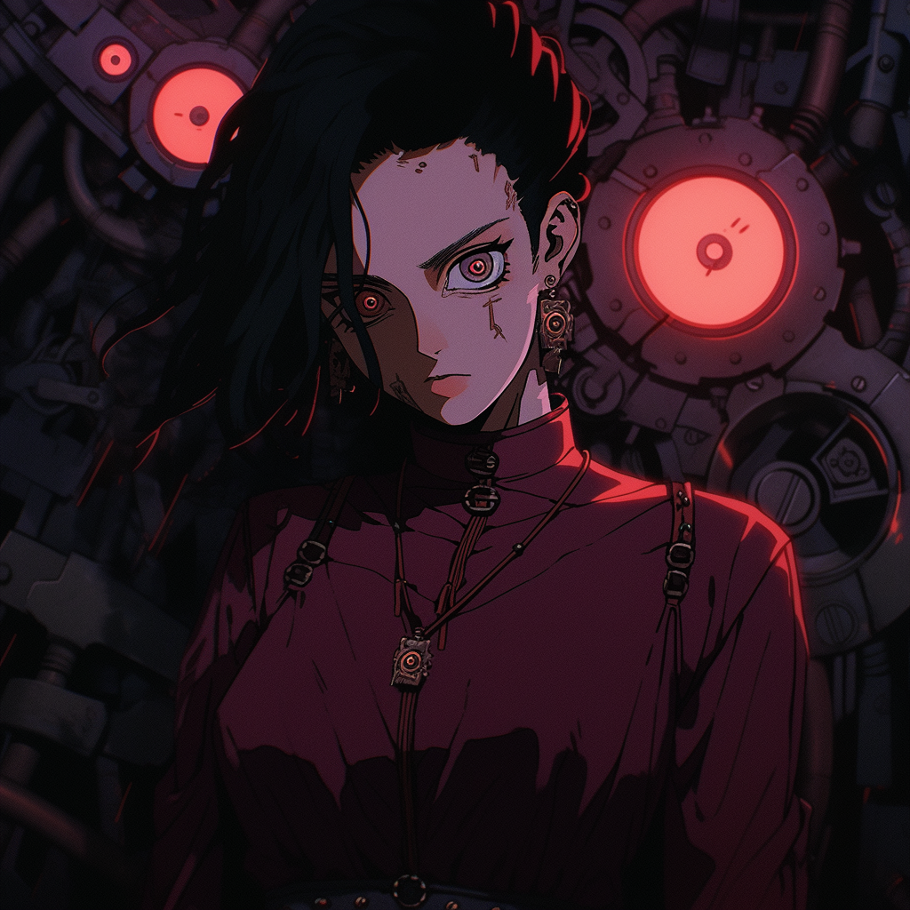 Dark Woman Mechanical Body Robocpunk Anime Junji Ito