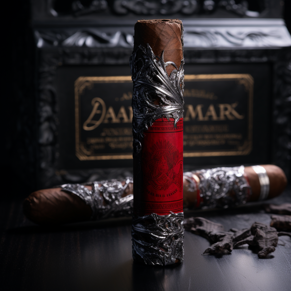 Krampus enjoys large dark wrapper cigar