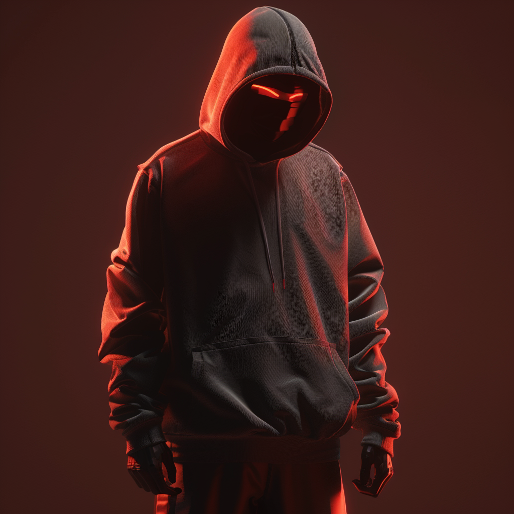 Dark Hoodie Criminal Standing Render