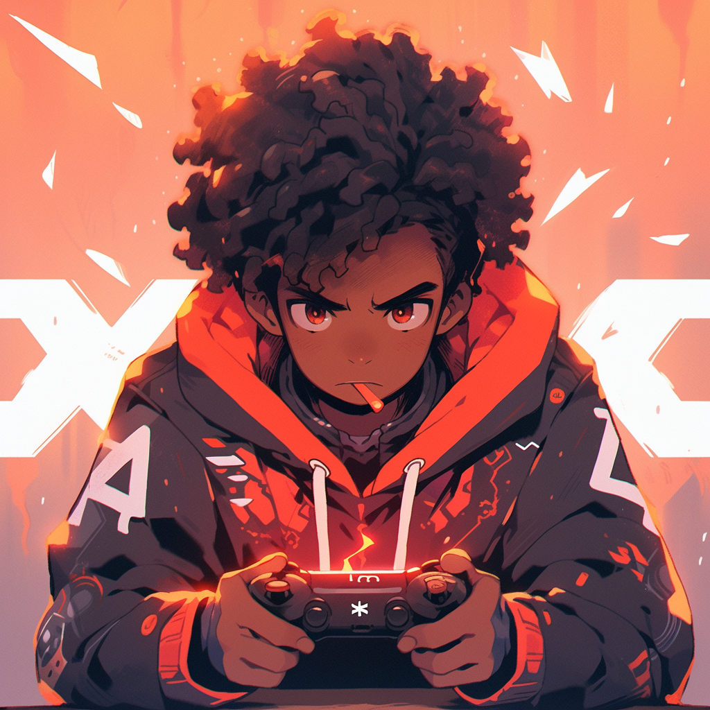 Cool Dark Skinned Gamer Boy