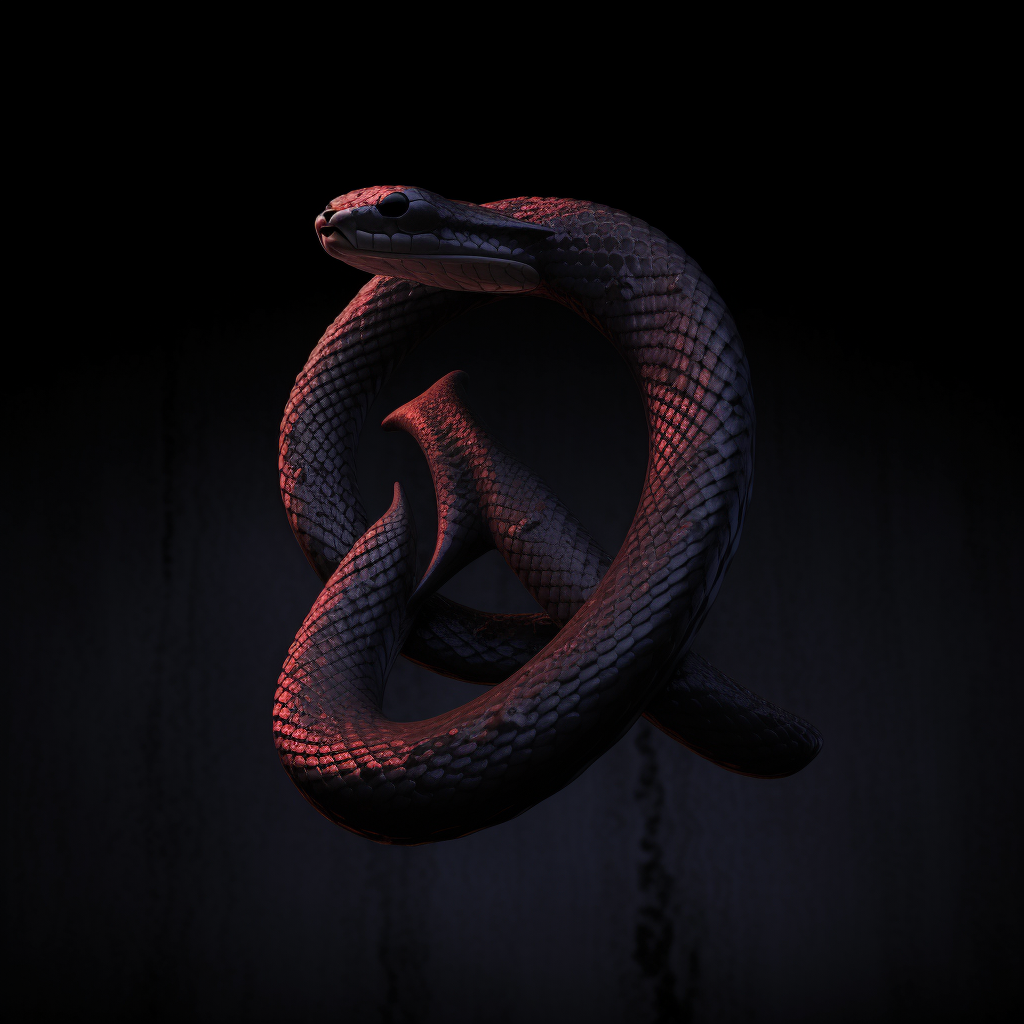 Symbolic snake coiling around Ω and A