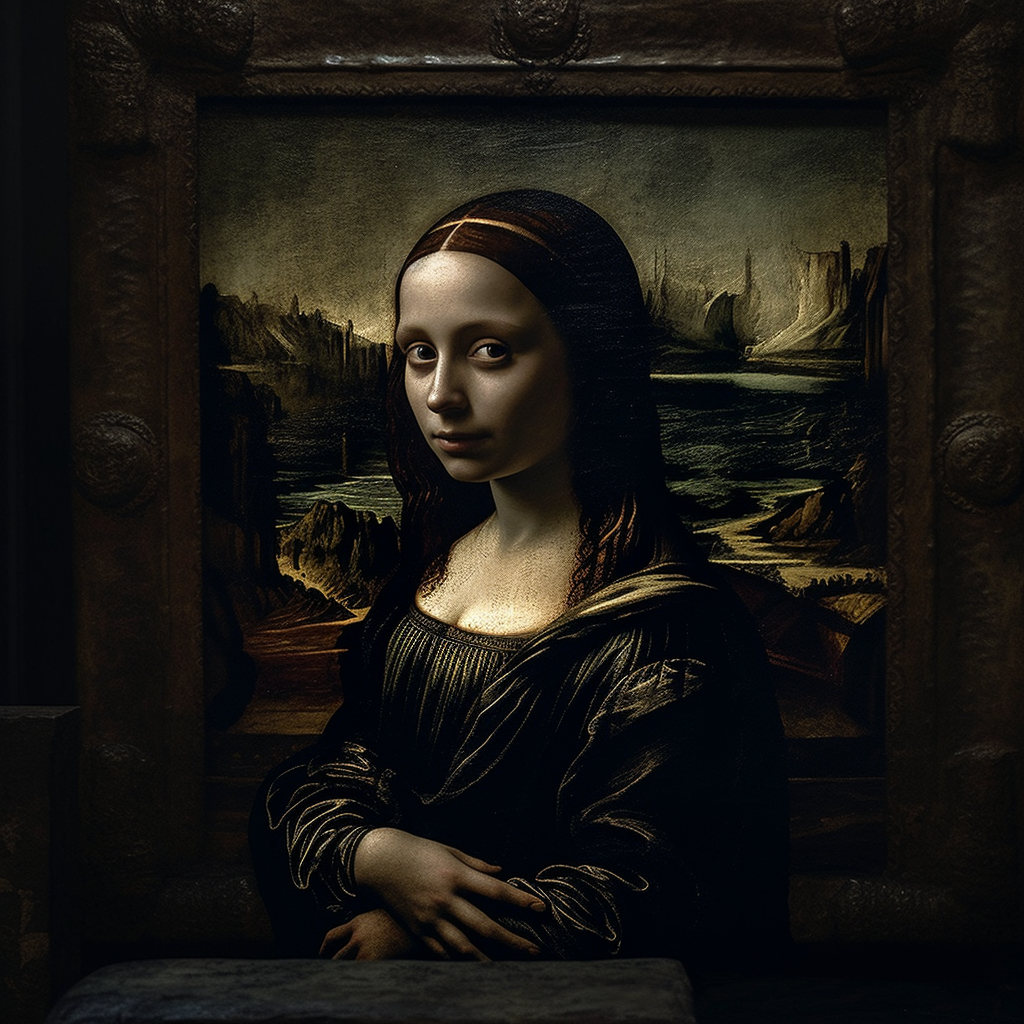 DaVinci's  Darkness  painting artwork