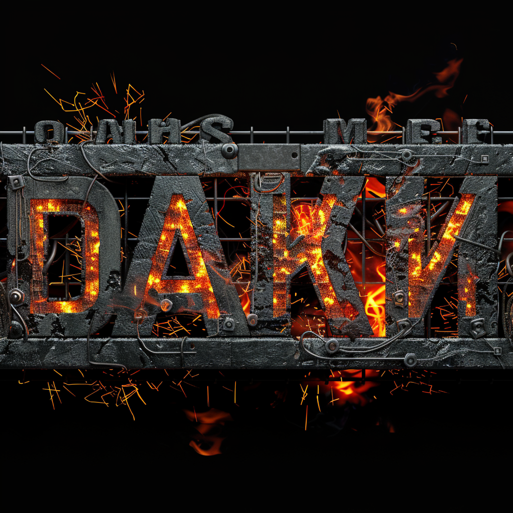 Darknet Technical Design with Fire and Sparks