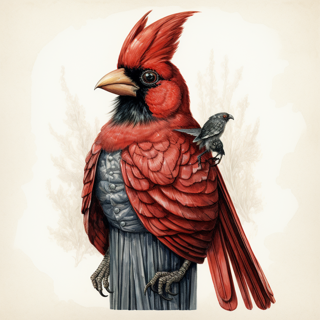 cute cardinal illustration