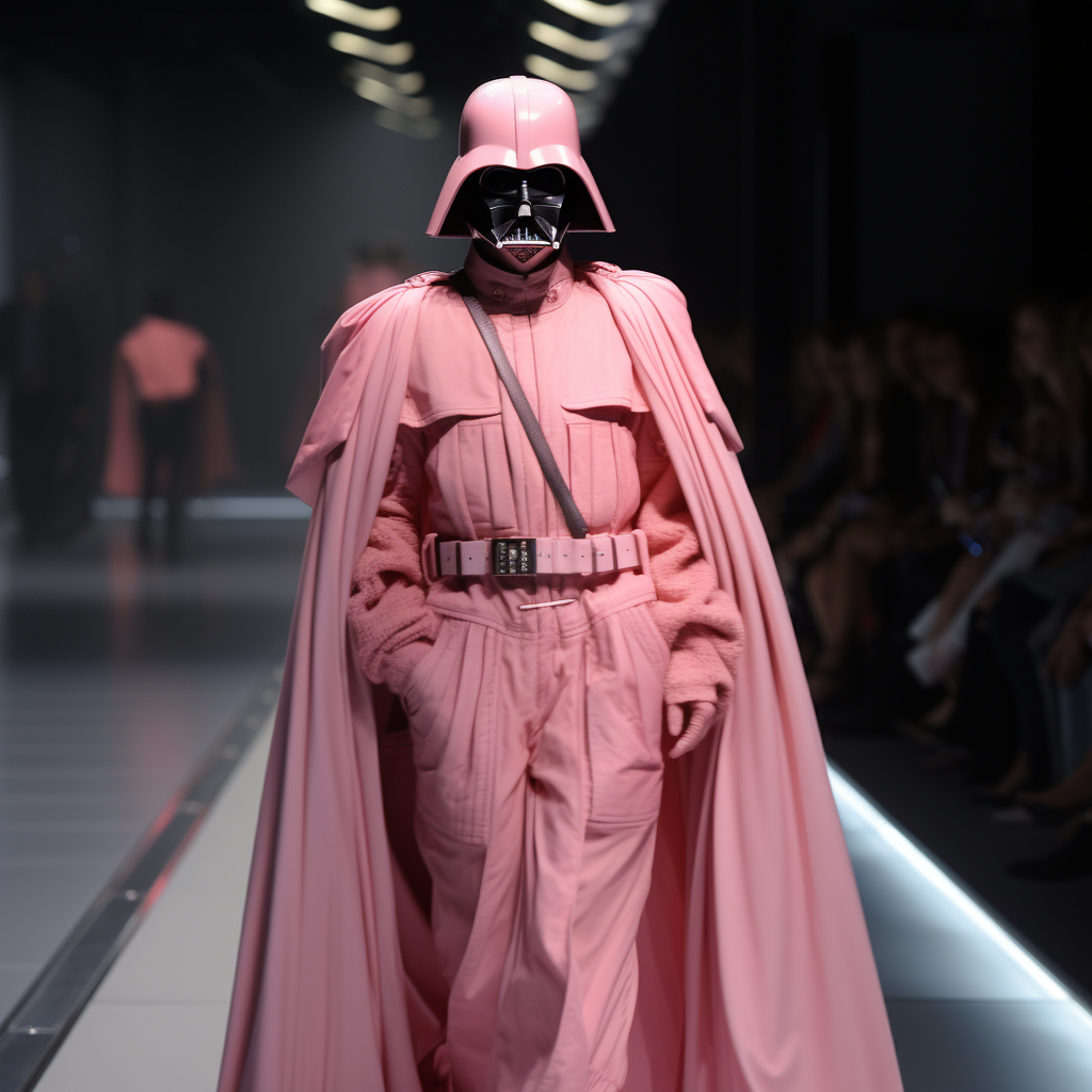 Darth Vader in Pink Fashion at Glamorous Show