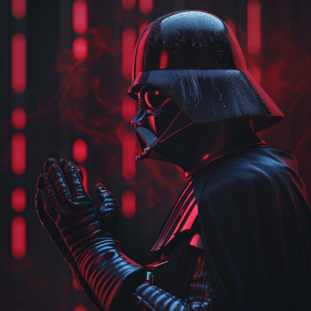 Darth Vader hands folded 4k image