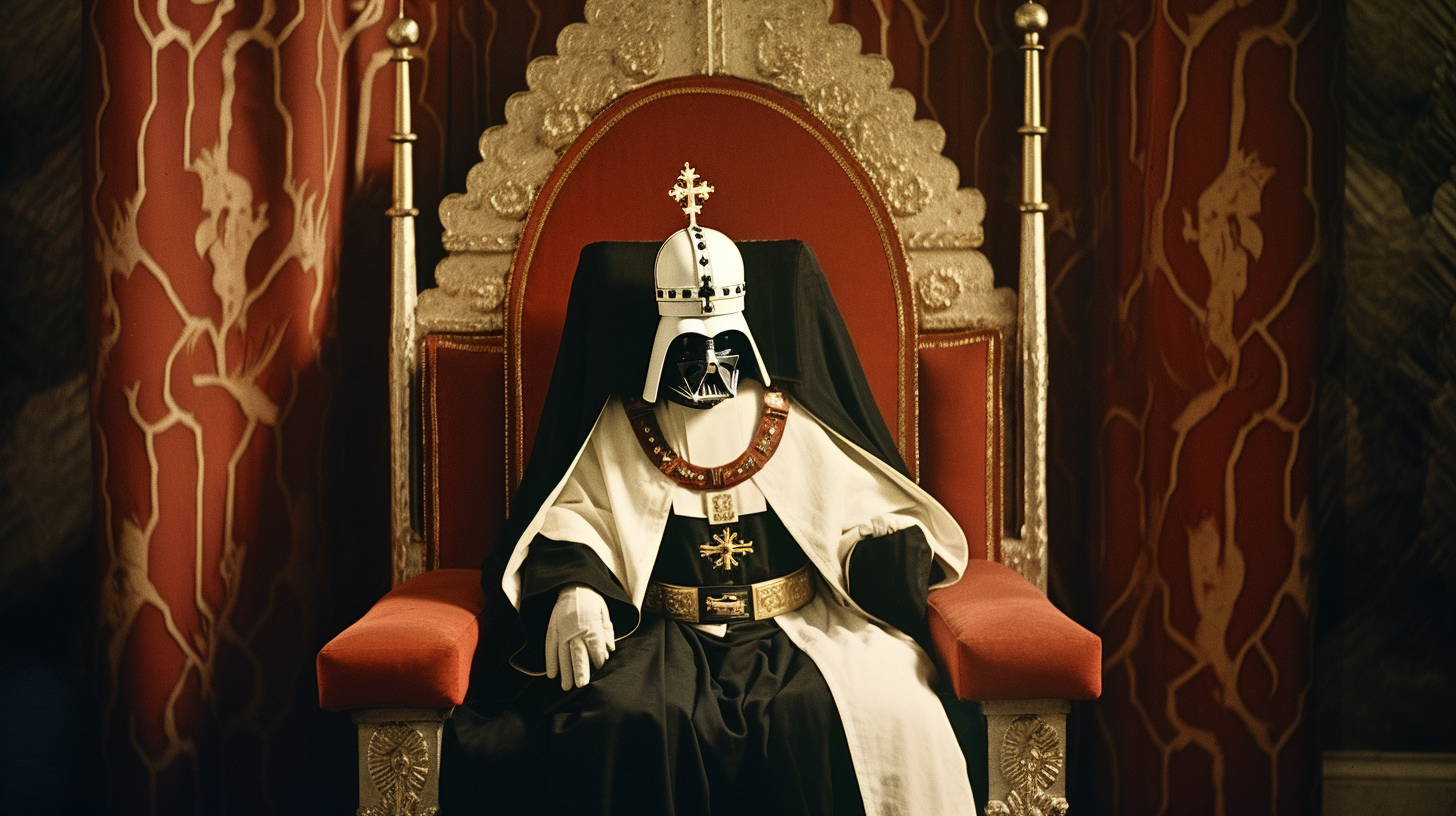 Darth Vader Pope Baptizing R2 D2