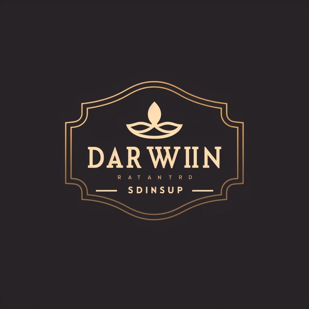 Minimalistic logo design for Darwin's pub bar